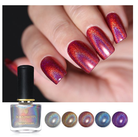 Holographic Flourish (Shades of Silver, Gold, Pink & Red)
